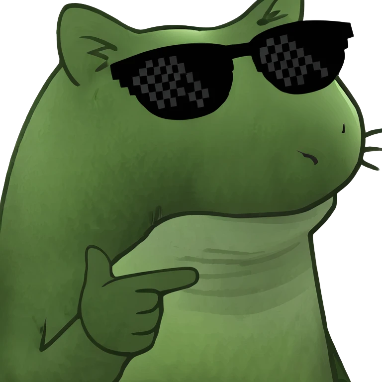 Cat with sunglasses emoji