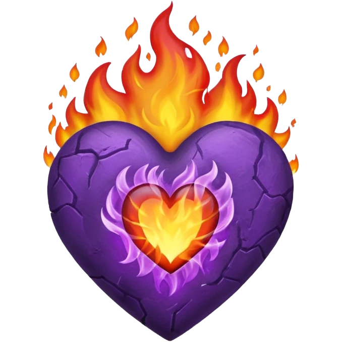 Heart Fire Purple emoji