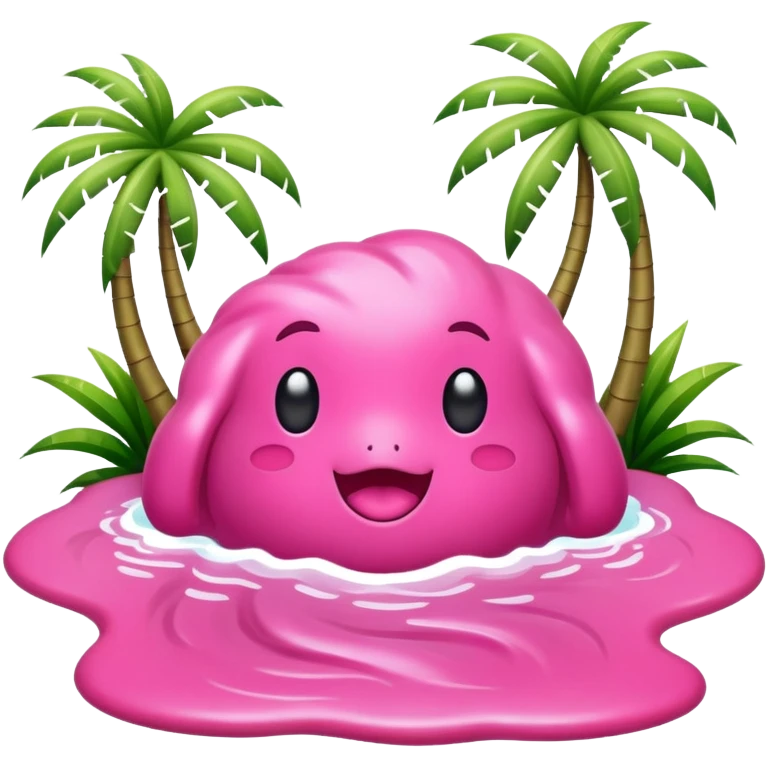 pink slop tropical landscape  emoji
