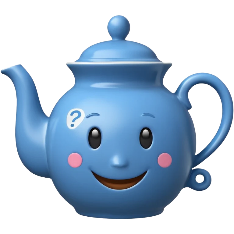 playful teapot emoji with question mark on the lid emoji