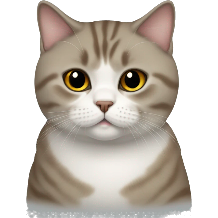 British shorthair cat brown white emoji