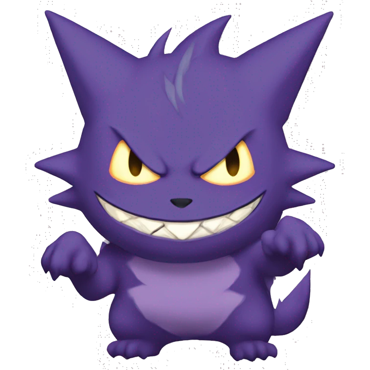 Gengar con los tattos del duki emoji