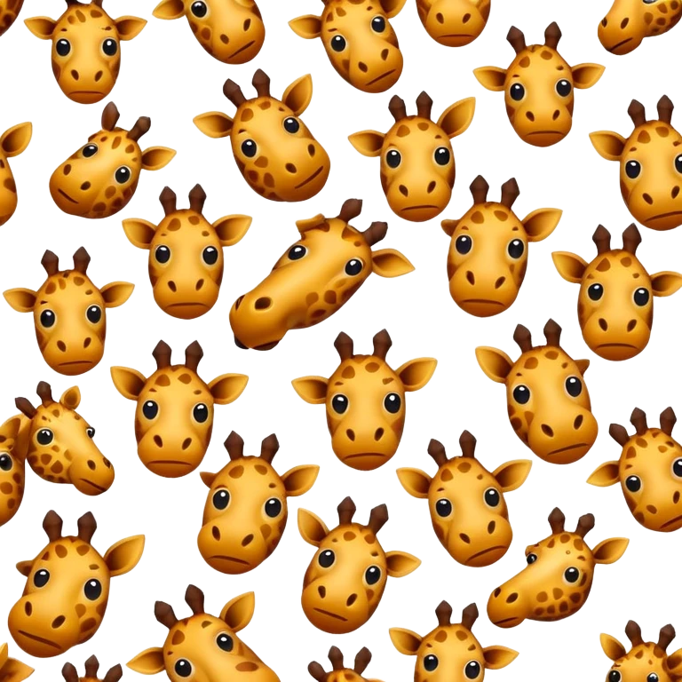 poo emoji with giraffe pattern emoji