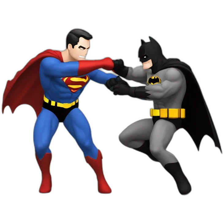 Batman fight superman emoji