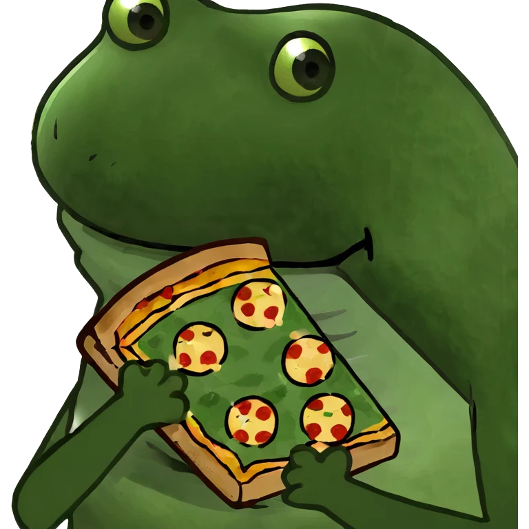 frog eating pizza emoji