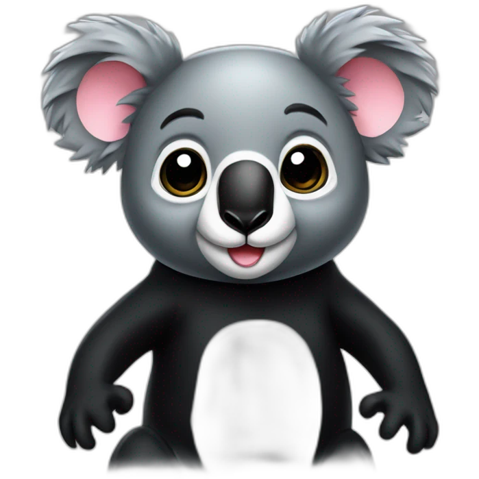 koala in black latex suit emoji
