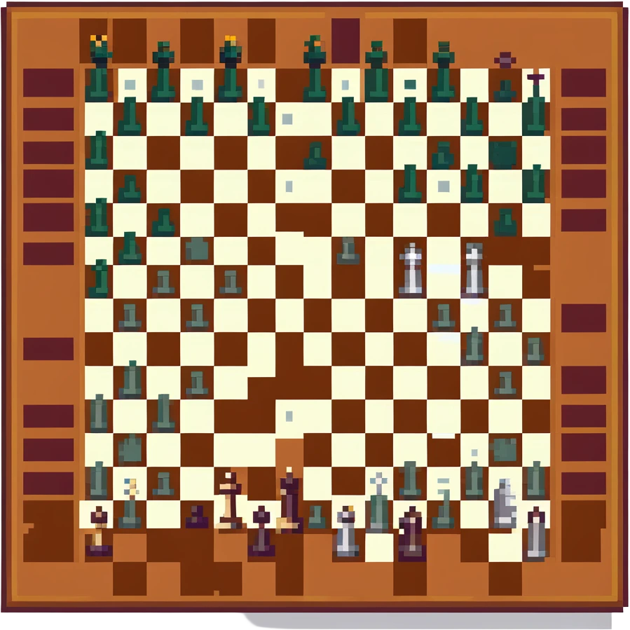 chess board with pieces emoji