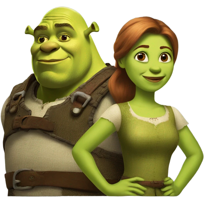 Shrek with fiona emoji