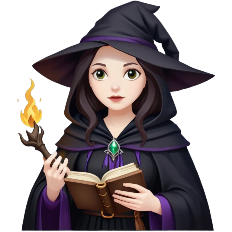 Book witch emoji