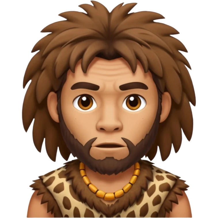caveman, simple, expressive face emoji
