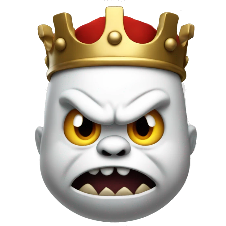 King Boo from Super Mario with an angry face emoji