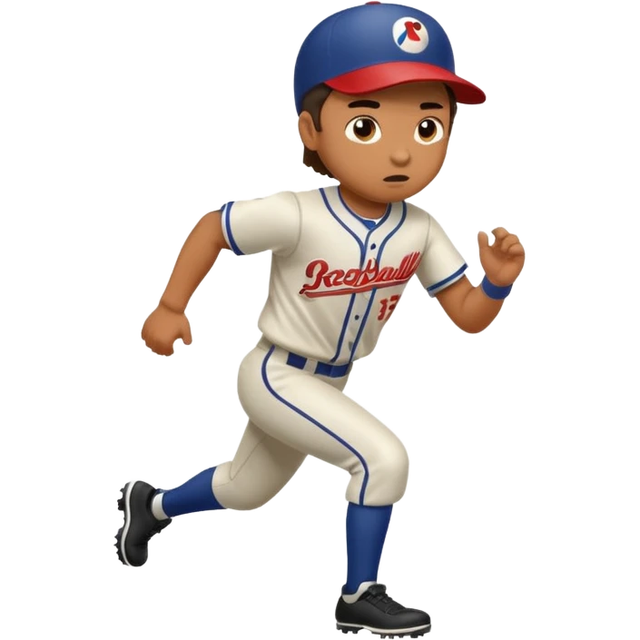 baseball player running and pooping emoji