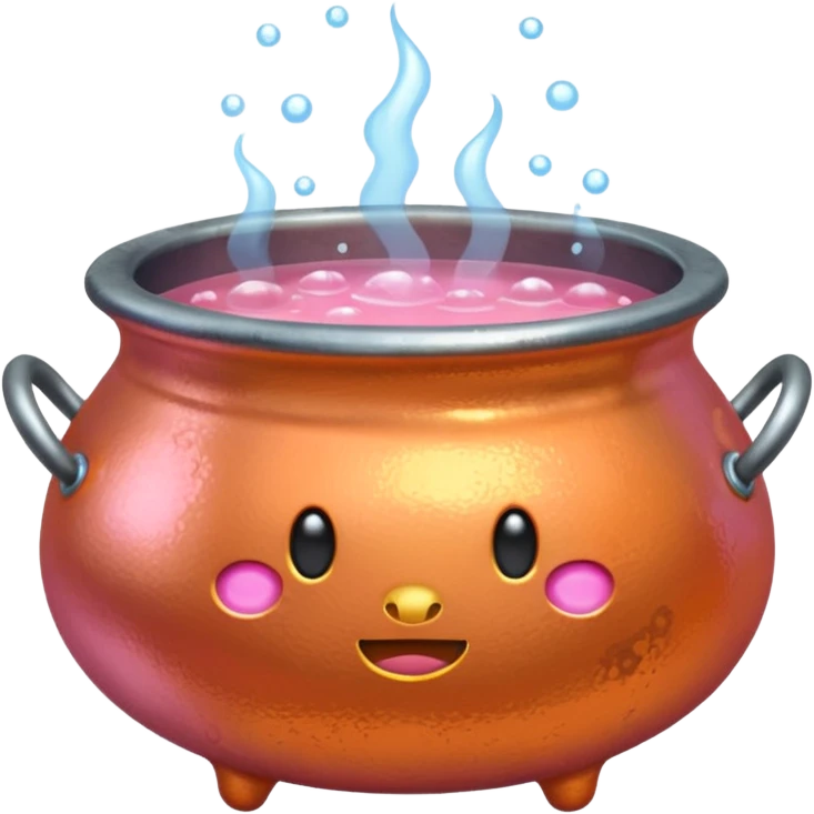Pastel orange pink  cauldron emoji
