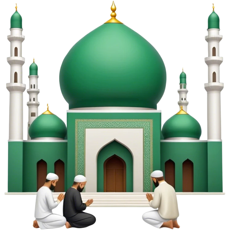 I want a mosque where people pray and it's noisy, and I want it green. emoji