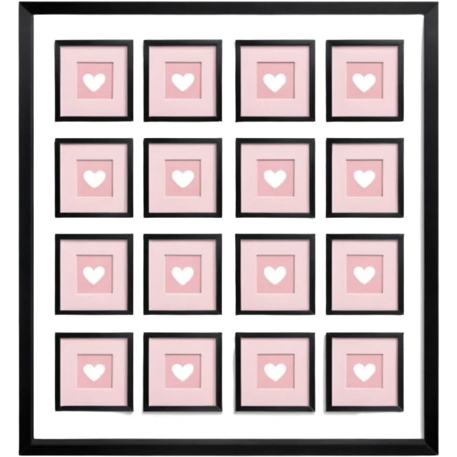 a girly multiple framed photos emoji