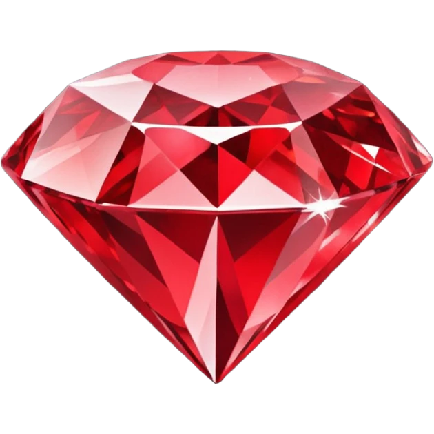 red glitter diamond emoji