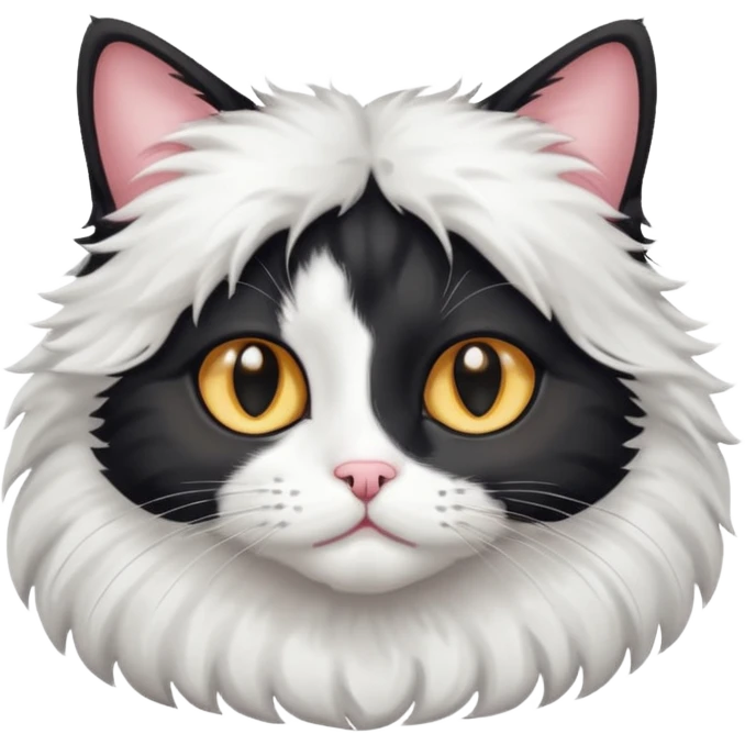 Gato blanco y negro emoji
