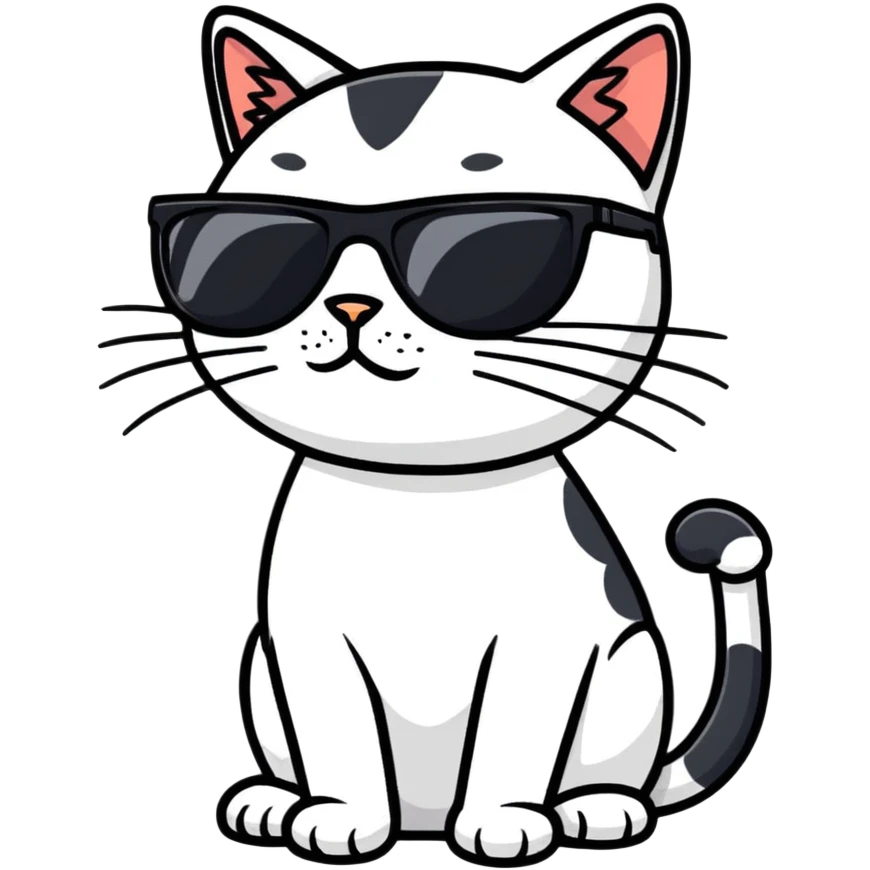 Cat with sunglasses emoji