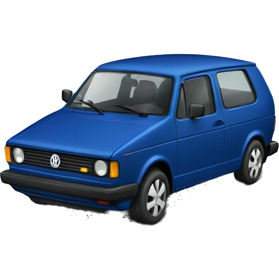Dark blue ID.6 Volkswagen car emoji