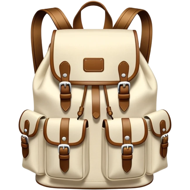 Cream backpack  emoji