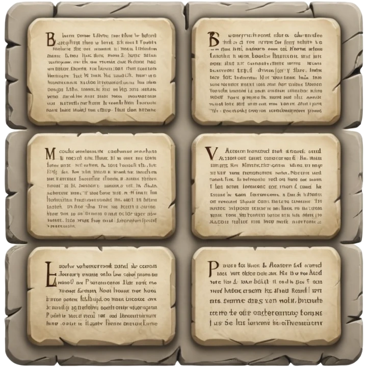 Hand-carved tablets evolving into printed manuscripts emoji