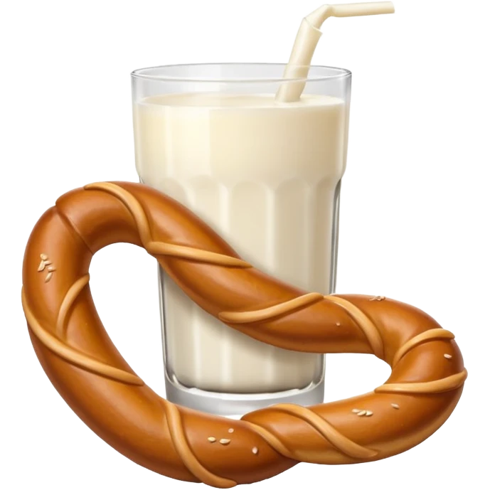 Pretzel and milk emoji