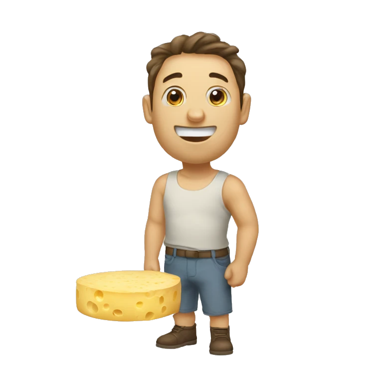 Un moine qui mange du fromage emoji
