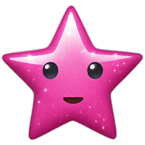 Star sparkling pink emoji