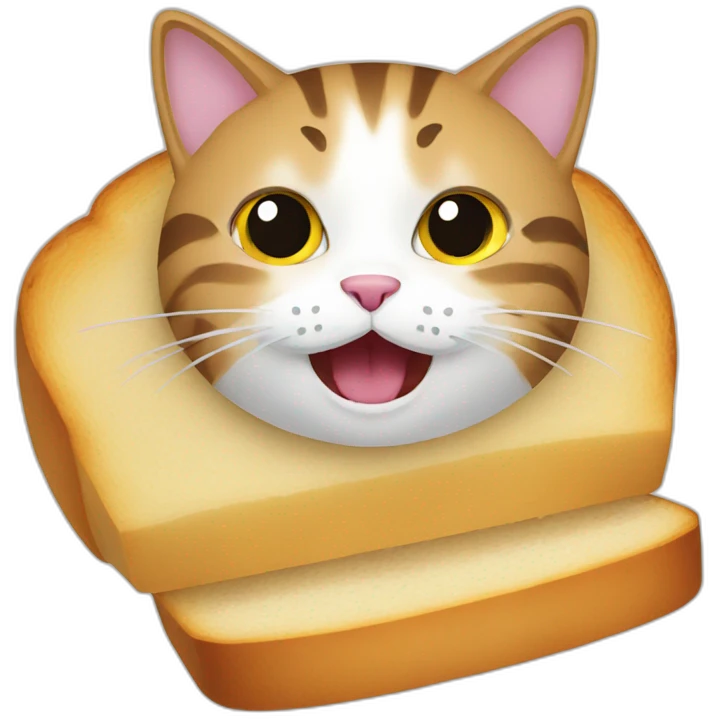 cat eat bread emoji