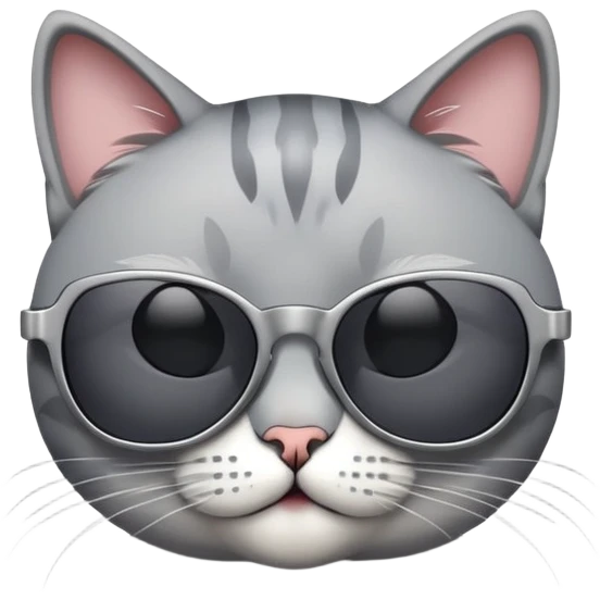 Cat with sunglasses emoji