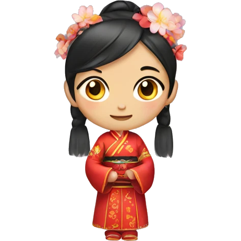 Girl in Chinese costume  emoji