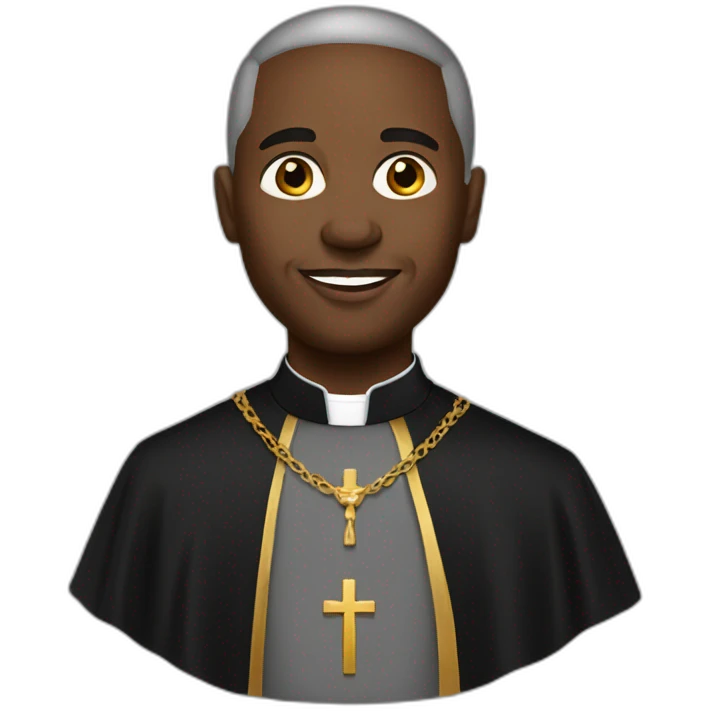 black catholic priest emoji