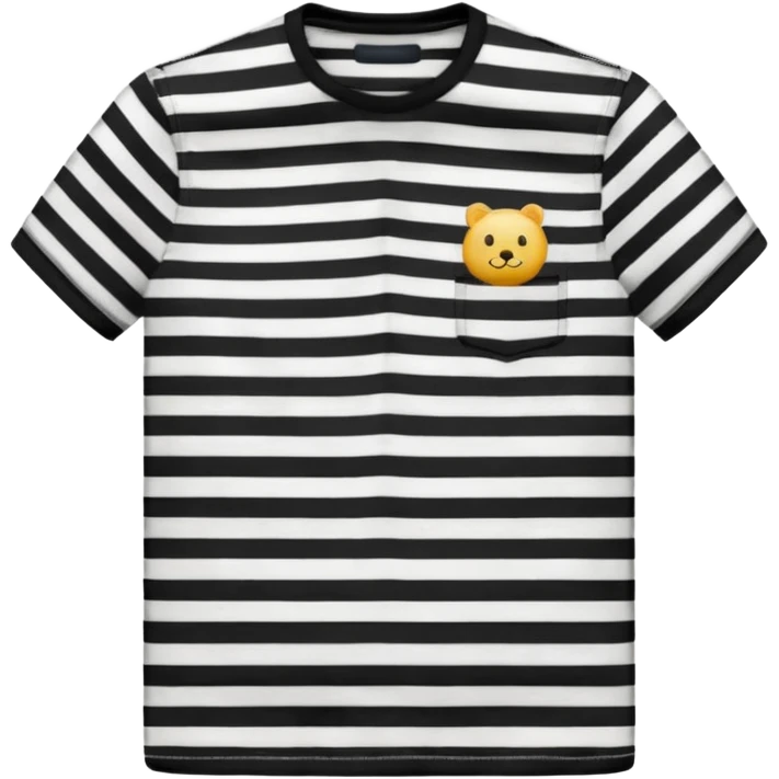 black and white striped shirt, just the shirt french emoji