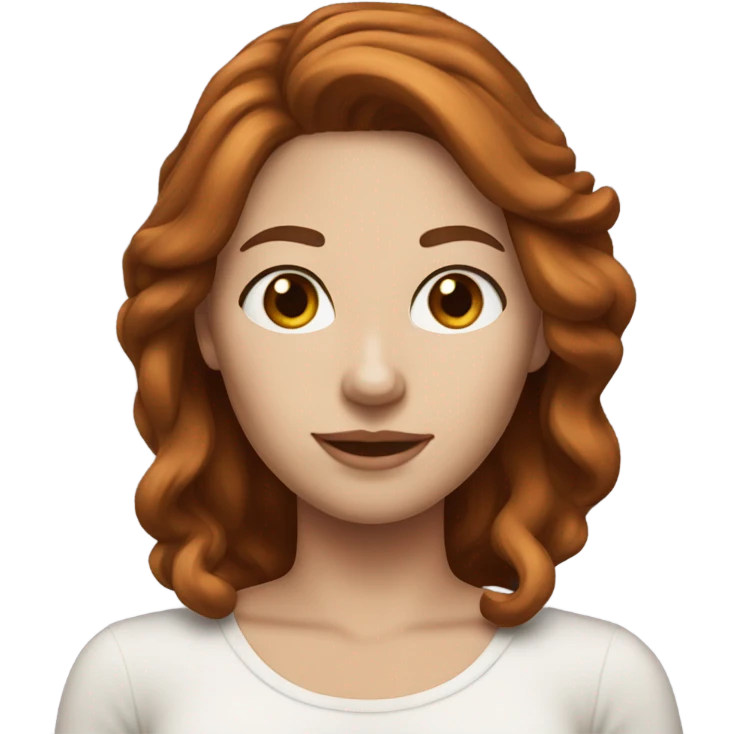 white skin with marron hair woman emoji