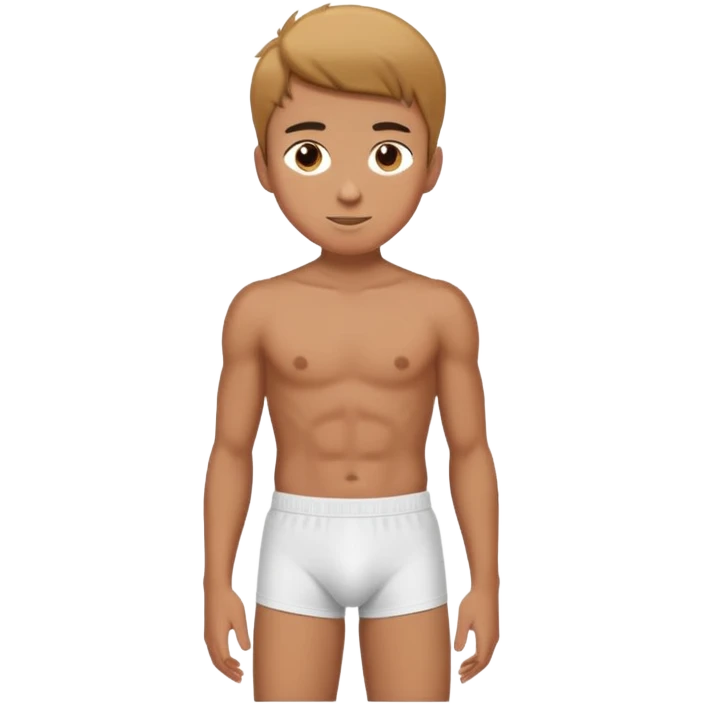 A teenage boy in briefs emoji
