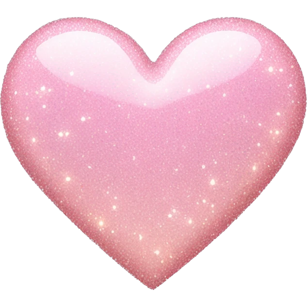 light pink heart with glitter emoji