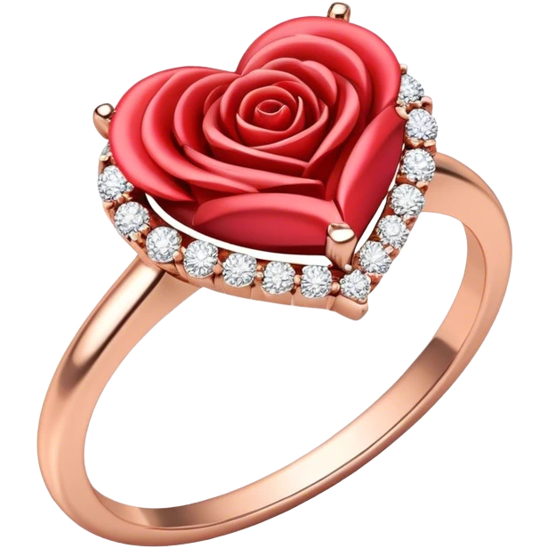 rose heart diamond ring emoji
