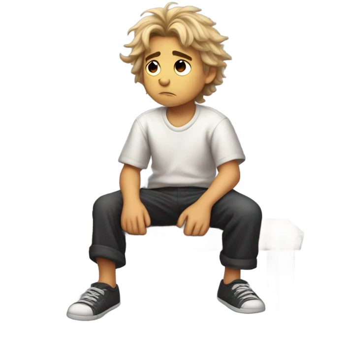 Sad boy in jail cell emoji