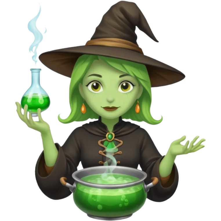green witch cooking potion emoji