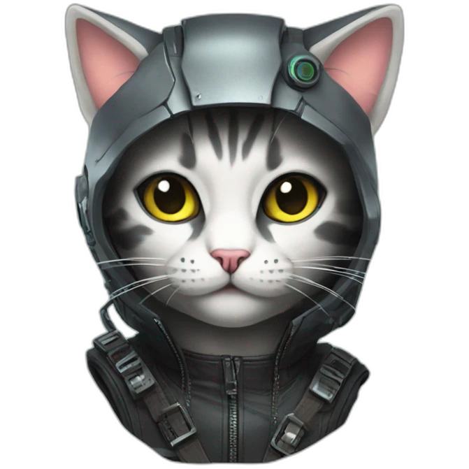 Cyberpunk cat emoji