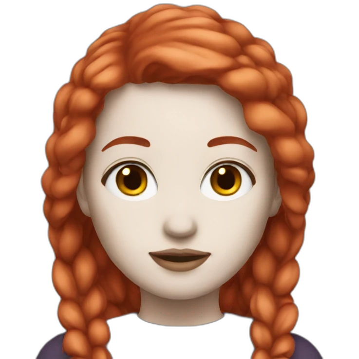 nina red hair white skin emoji