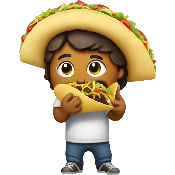 Meican irl eating a taco emoji