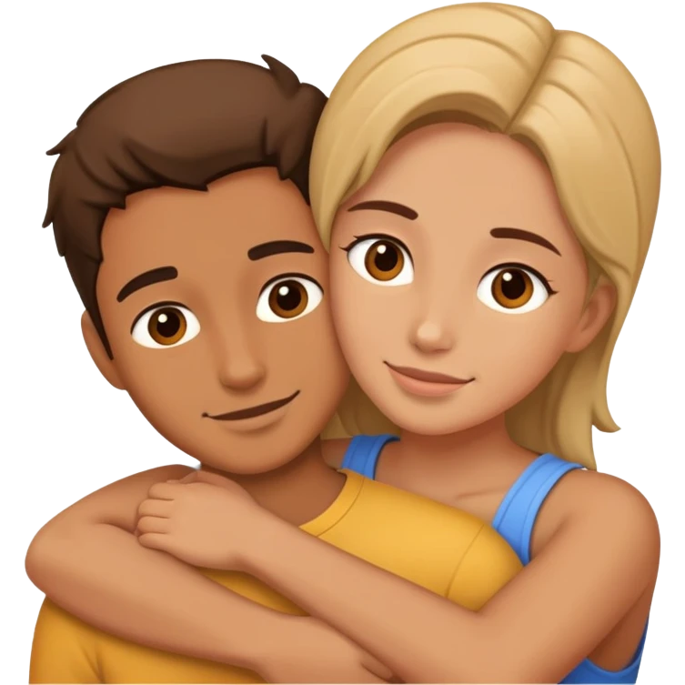 two friends hugging emoji