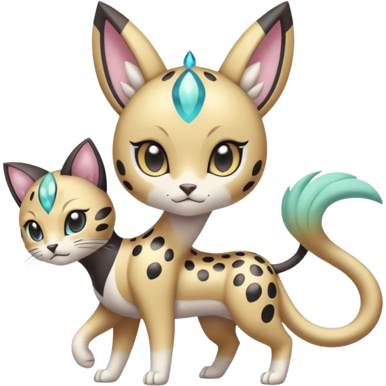 Pastel Shiny Cute Elegant Realistic Adorable Pretty Beautiful Meloetta-Meicoomon-Gatomon-Liepard-Pokémon-Digimon-Fakémon-fusion-hybrid-creature emoji