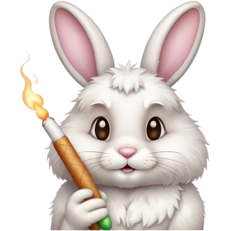 Easter bunny smoking weed emoji