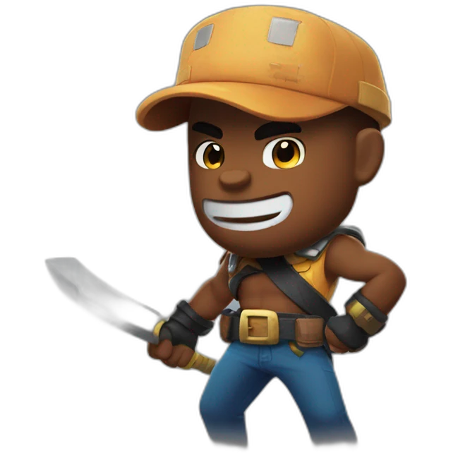 Leon from brawl stars emoji