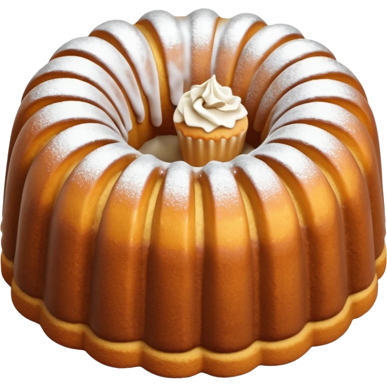 bundt cake with powdered sugar  emoji