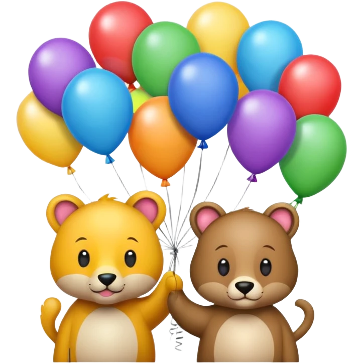 animals with balloon emoji