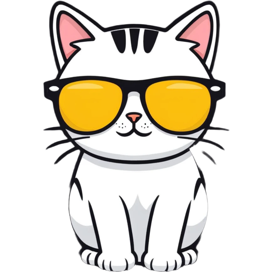 Cat with sunglasses emoji