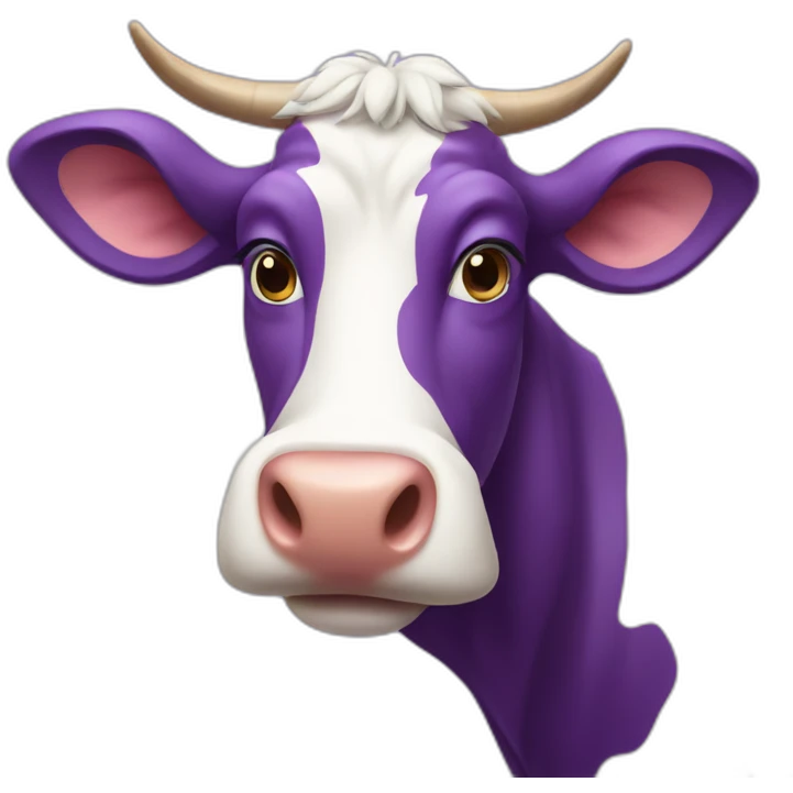 Purple cow emoji